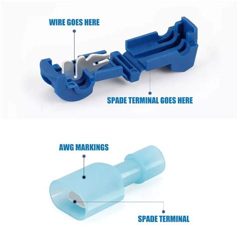 Wire Connectors Self Stripping Quick Splice Electrical Wire Terminals
