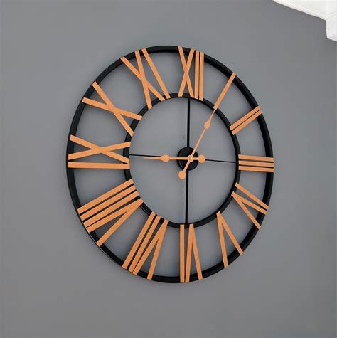 Extra Large Metal Rustic Wall Clock 40 Inch Farmhouse Round Etsy