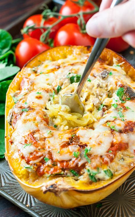 Easy Cheesy Vegetarian Spaghetti Squash Lasagna Peas And Crayons