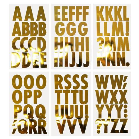 Klokken Choose 3 Sizes Gold Alphabet Decal Set Crafting Scrapbook Stick