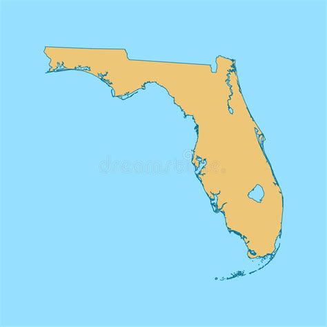 Mapa De La Florida Ilustración Del Vector Ilustración De Condado