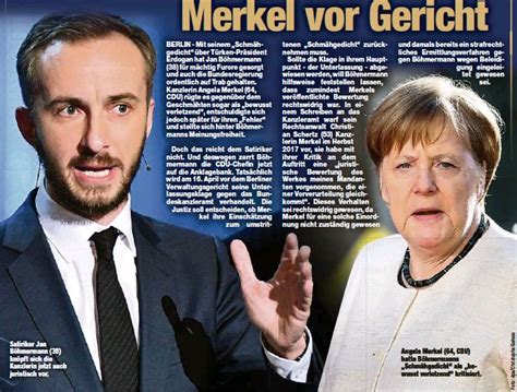 Böhmermann Zerrt Kanzlerin Merkel Vor Gericht Pressreader