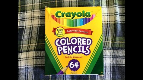 Crayola Colored Pencils 64 Count Swatches Youtube