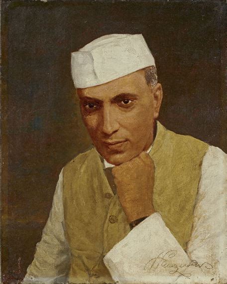 Hemen Mazumdar Untitled Portrait Of Pandit Jawaharlal Nehru Circa