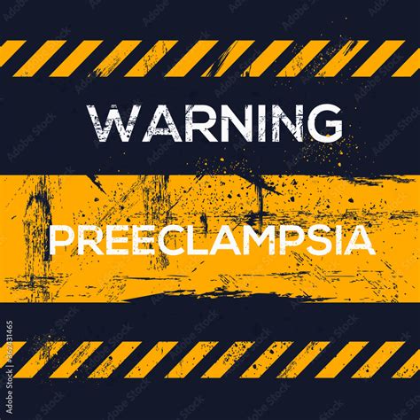 Warning Sign Preeclampsia Vector Illustration Stock Vector Adobe