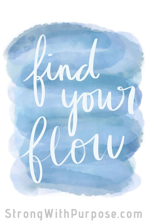Find Your Flow Go With The River Not Against It Watercolor Digital