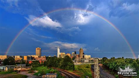 Complete Rainbow Over Downtown Raleigh On August 1 2012 Visit North