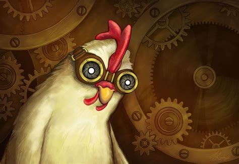 Steampunk Chicken By Lordvoldy On Deviantart Chicken Art Steampunk