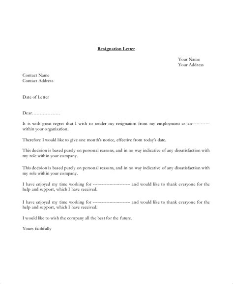 Resignation Letter Samples For Various Reasons Word Amp Excel Templates