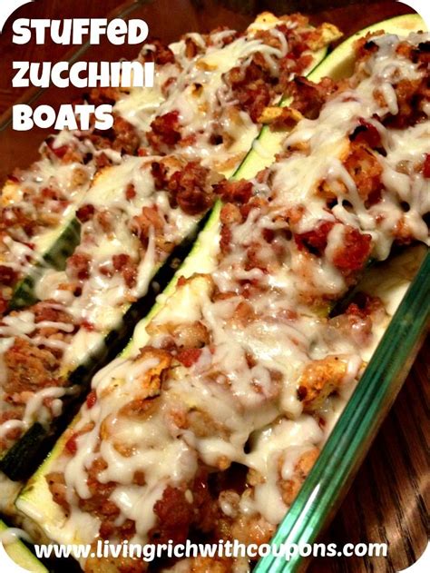 These easy stuffed zucchini boats are the perfect light summer dinner! Stuffed Zucchini Boats Recipe - | The cheese, Stuffed ...