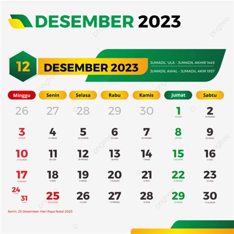 Kalender 2023 Desember Lengkap Dengan Tanggal Merah Cuti Bersamajawa