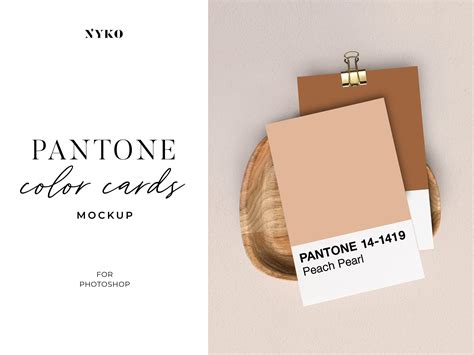 Pantone Color Cards Modern And Stylish Branding Colors Mockup Digital