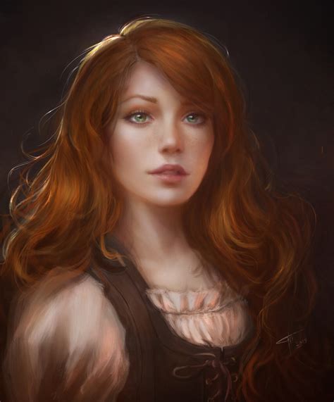 Artstation Redhead Tatiana Hordiienko Redhead Art Fantasy Girl Redhead