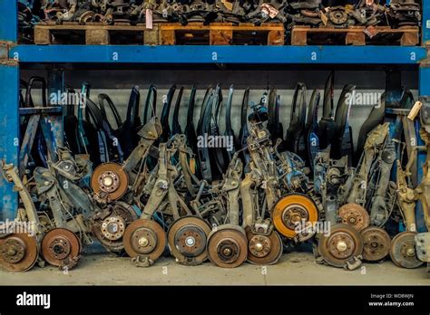 Old Machine Parts At Factory Stock Photo Alamy