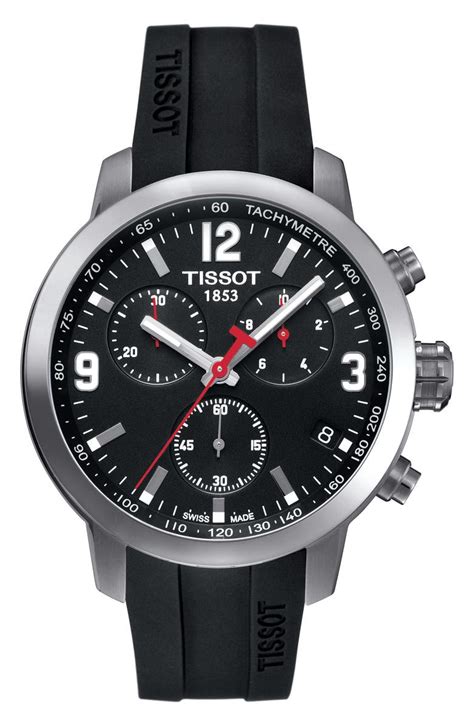 tissot prc200 chronograph silicone strap watch 41mm nordstrom
