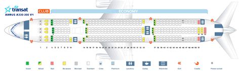 Seat Map Airbus A330 300 Air Transat Best Seats In The Plane