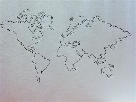 World Map Drawing Pencil Sketch Stock Vector Illustra