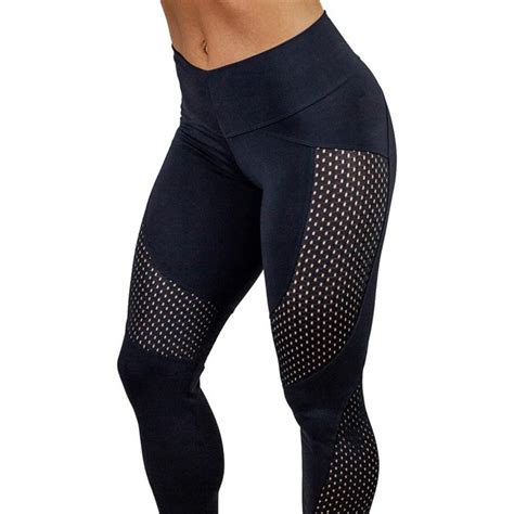 New Sexy Exercise Pants Women Leggings 2018 Sportwear Fitness Mesh