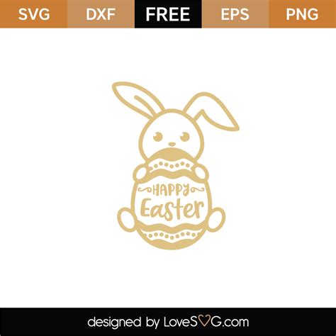 Free Happy Easter SVG Cut File - Lovesvg.com