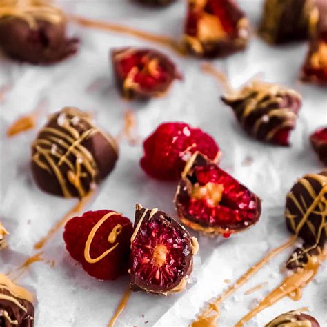 Peanut Butter Chocolate Covered Raspberries