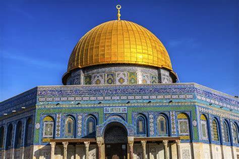 Felsendom Islamische Moschee Der Tempelberg Jerusalem Israel Stockbild