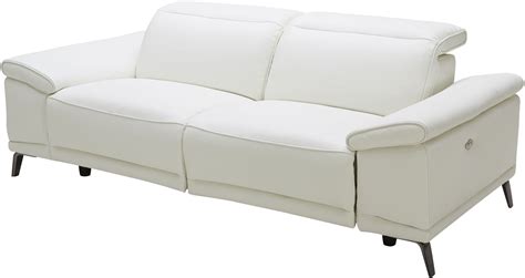 The yellowing on white leather goods is the result of a natural oxidation process. Gaia White Leather Power Reclining Sofa from JNM | Coleman ...