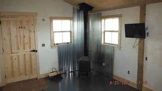 Corrugated metal wood stove heat shield. Rockin N Ranch: More Spring Happenings | Wood stove heat ...