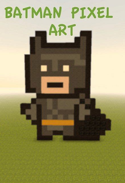 Batman Pixelated Art Minecraft Project