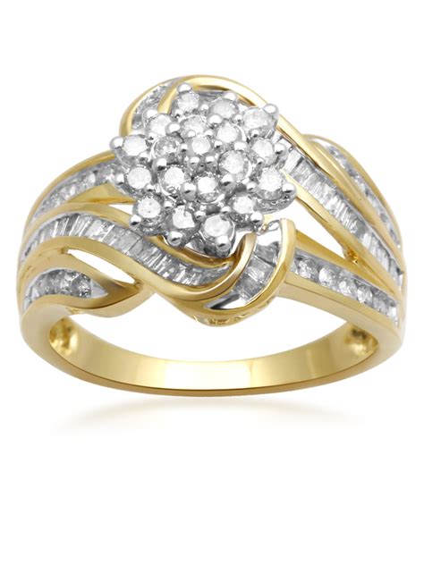 1 Carat Tw Diamond 10kt Yellow Gold Fashion Ring