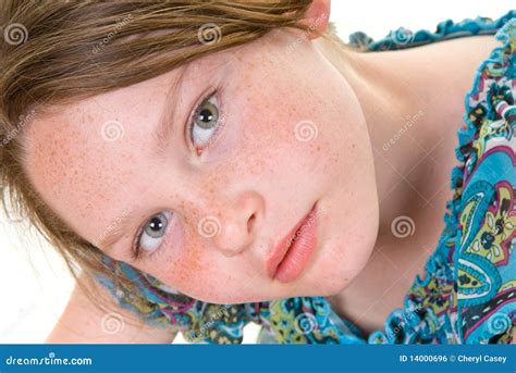 Freckle Faced Girl Royalty Free Stock Image Image 14000696