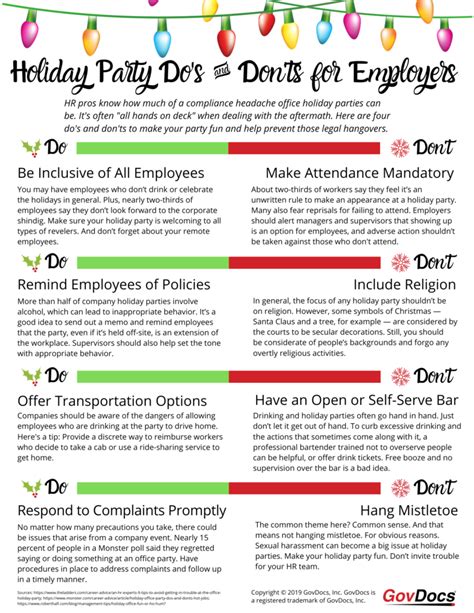 Holiday Party Dos And Donts For Employers Govdocs