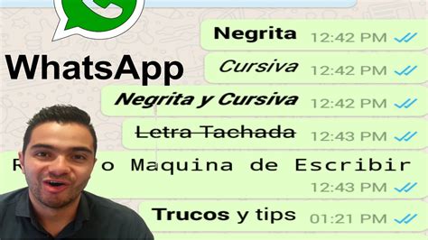 Como Crear Texto En Negrita Cursiva Y Tachado En Whatsapp Truco Youtube