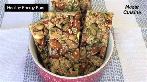 Use peanut butter in the base recipe below. Healthy Energy Bars Recipe, Healthy And Easy Snack ...