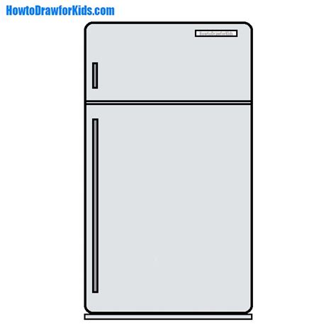 How To Draw A Refrigerator For Kids How To Draw For Kids