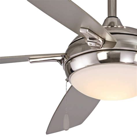Part of a collection of stylish and urban fans, it blends contemporary form with reliable performance. 54" Minka Aire Lun-Aire Brushed Nickel LED Ceiling Fan ...