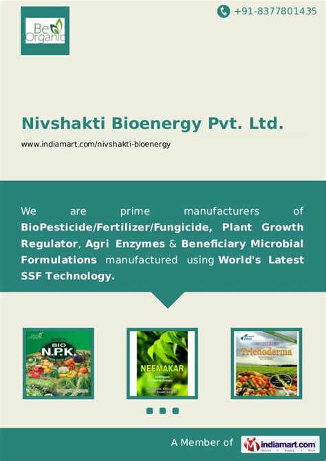 Nivshakti Bioenergy Pvt Ltd Kolkat Organic Agricultural Products