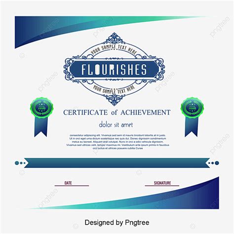 Green Certificate Template Vector Png Png Transparent Clipart Image