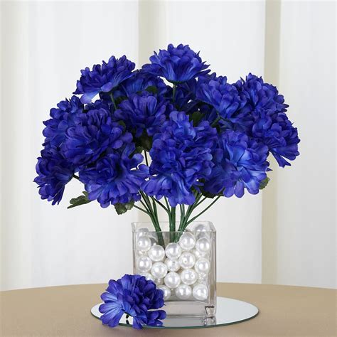 84 silk chrysanthemum navy blue silk flowers factory