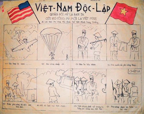 Viet Minh Leaflet Drew By Ho Chi Minh That Gives The Instruction About Saving The Us Pilot