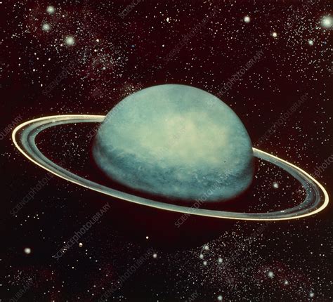 Artwork Showing Uranus And Its Rings Stock Image R4100068