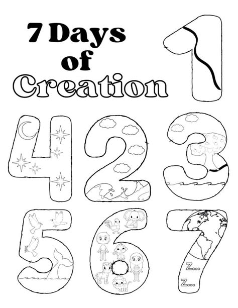 7th Day Of Creation Coloring Page