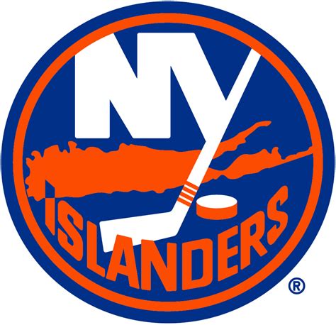 New York Islanders Primary Logo 201718 Pres Ny In White On Blue