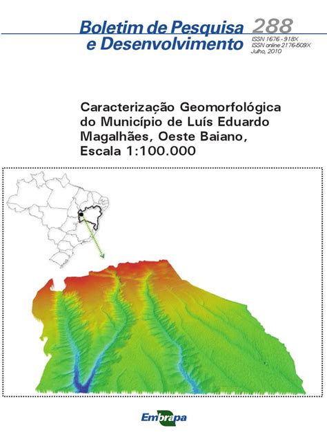 caracterizacao geomorfologica do municipio de luis eduardo magalhaes oeste baiano escala 1100