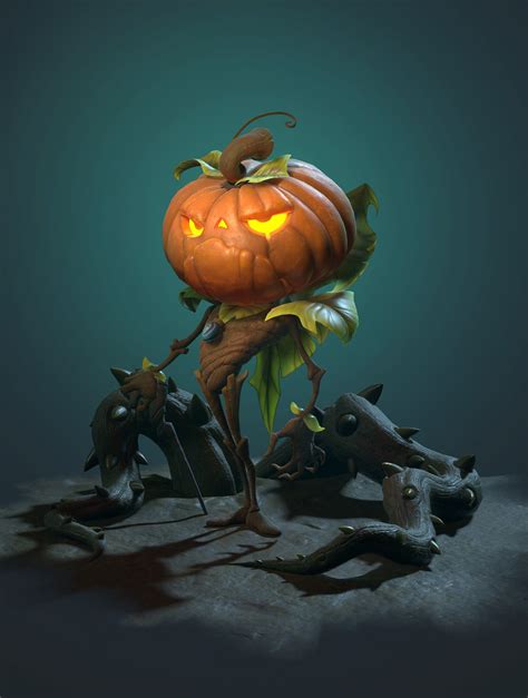 artstation pumpkin man jeremy waulter pumpkin illustration