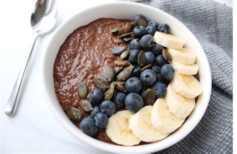 Chocolate Oat Milk Chia Pudding The Balanced Nutritionist