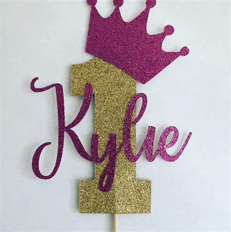 Personalized Custom 1st Birthday Cake Topper Personalised Cake Topper