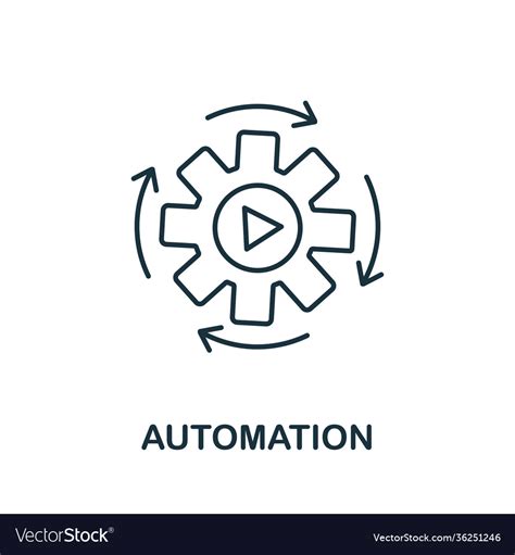 Automation Icon Line Style Symbol From Royalty Free Vector