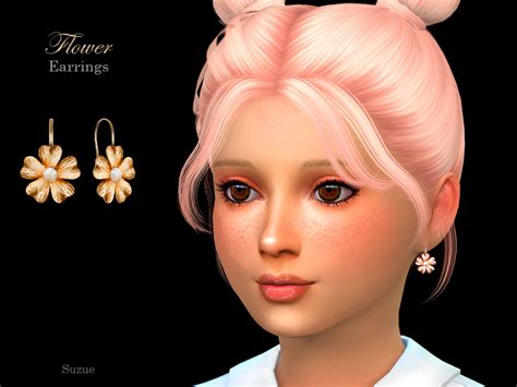 Sims 4 Child Earrings Cc