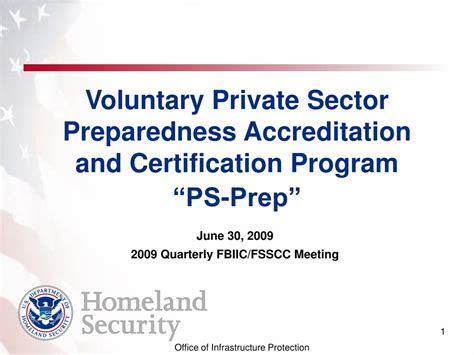 Ppt Voluntary Private Sector Preparedness Accreditation And
