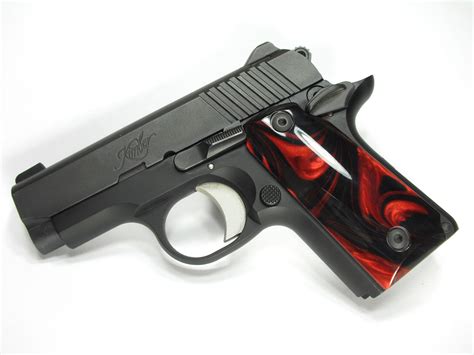 Black And Red Pearl Kimber Micro 380 Grips Ls Grips